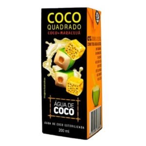 Água de coco com maracujá 200ml cx c/ 27 - Coco Quadrado