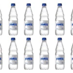 Agua Mineral Prata Sem Gas Garrafa Pet 510 Ml Kit Com 12